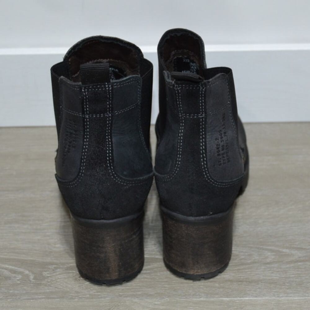Bull Boxer Cory Black Leather Chelsea Heeled Ankle Boots Size 9 - Picture 4 of 9